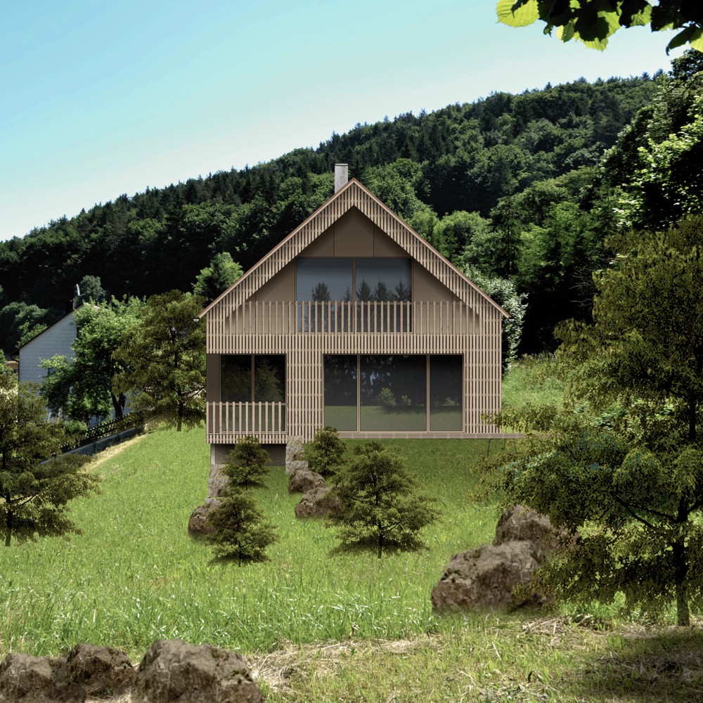 BUCHER | HÜTTINGER - ARCHITEKTUR INNEN ARCHITEKTUR - Holzhaus, Holzbau - Einfamilienhaus Fränkische Schweiz, Forchheim, Oberfranken, Bayern