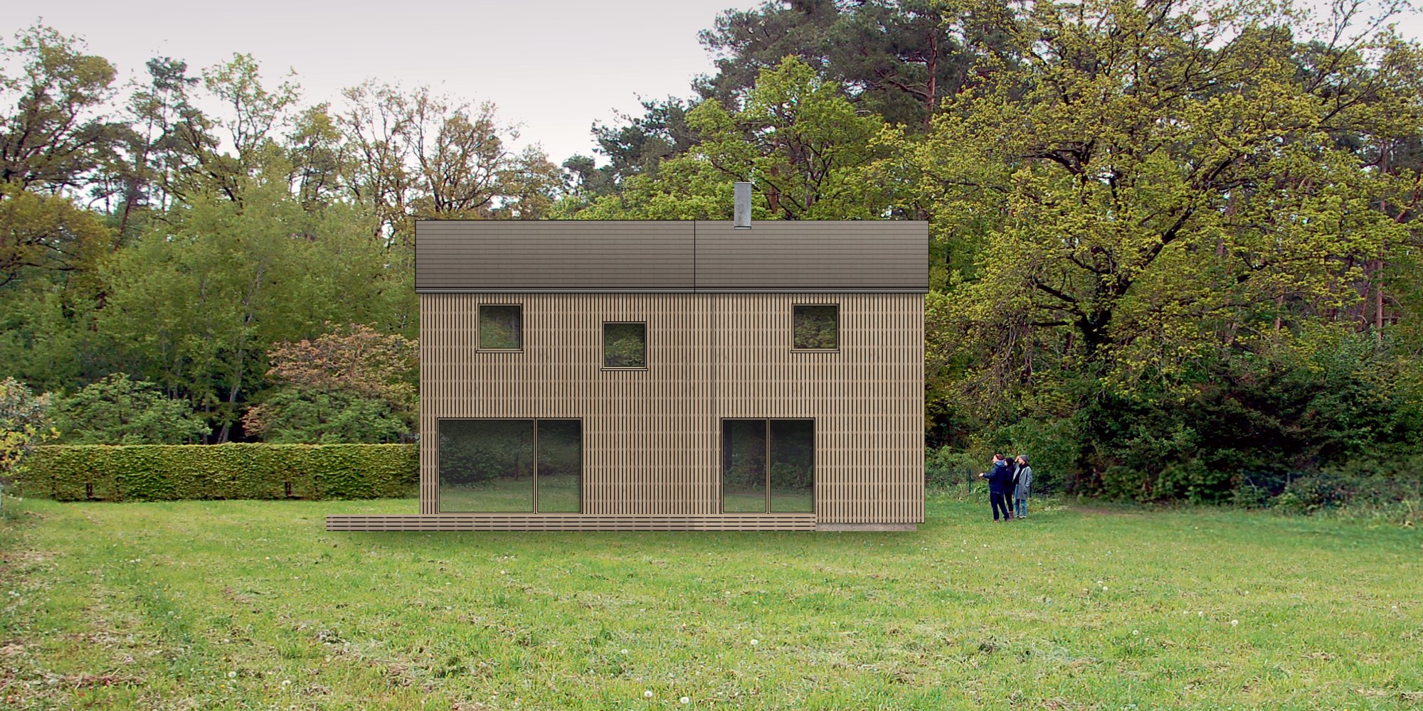 BUCHER | HÜTTINGER - ARCHITEKTUR INNEN ARCHITEKTUR - Holzhaus, Holzbau - Einfamilienhaus aus Massivholz bei Forchheim, Oberfranken, Bayern