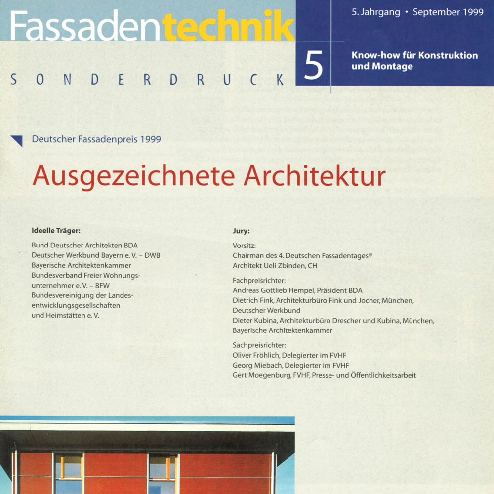 Ausgezeichnete Architektur, Architektenhäuser