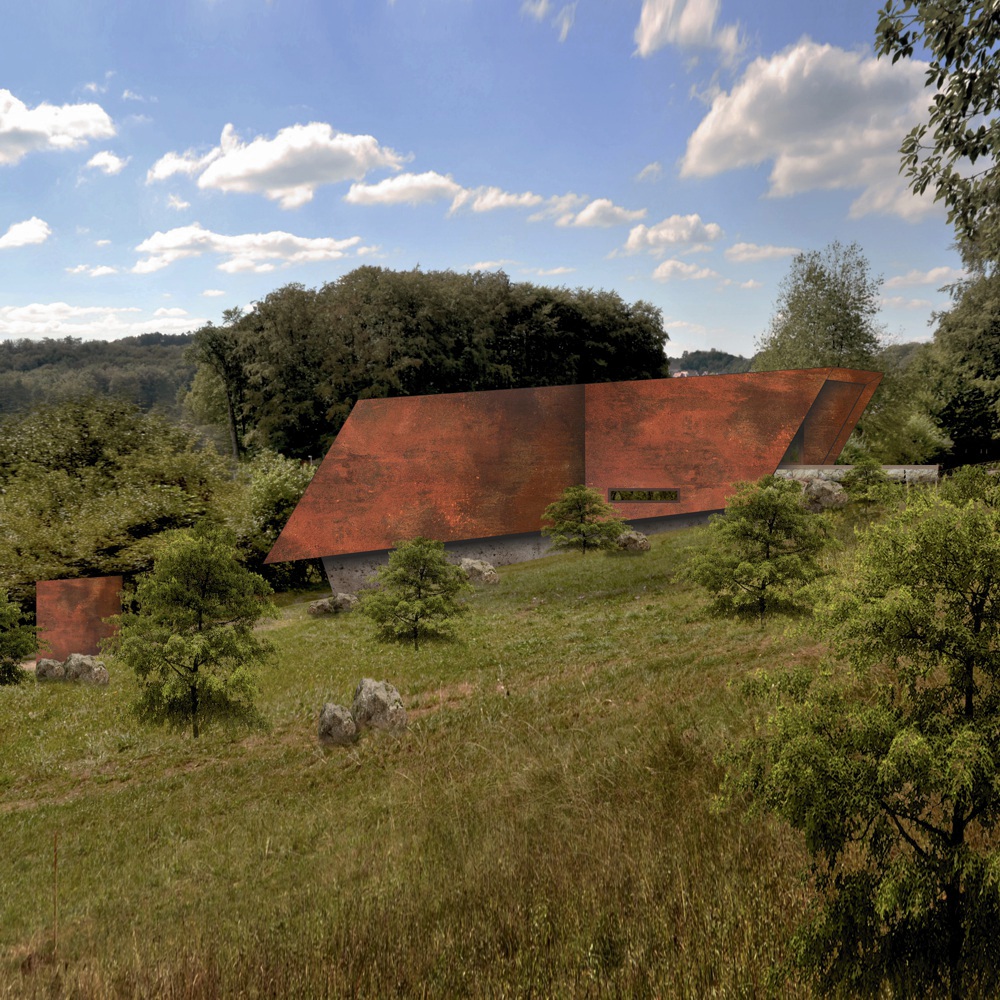 BUCHER | HÜTTINGER – ARCHITEKTUR INNEN ARCHITEKTUR - Architektenhaus Villa im Nürnberger Land, Einfamilienhaus, Sichtbeton und Cortenstahl, Effizienzhaus 40 Plus, Villa Bauhausstil